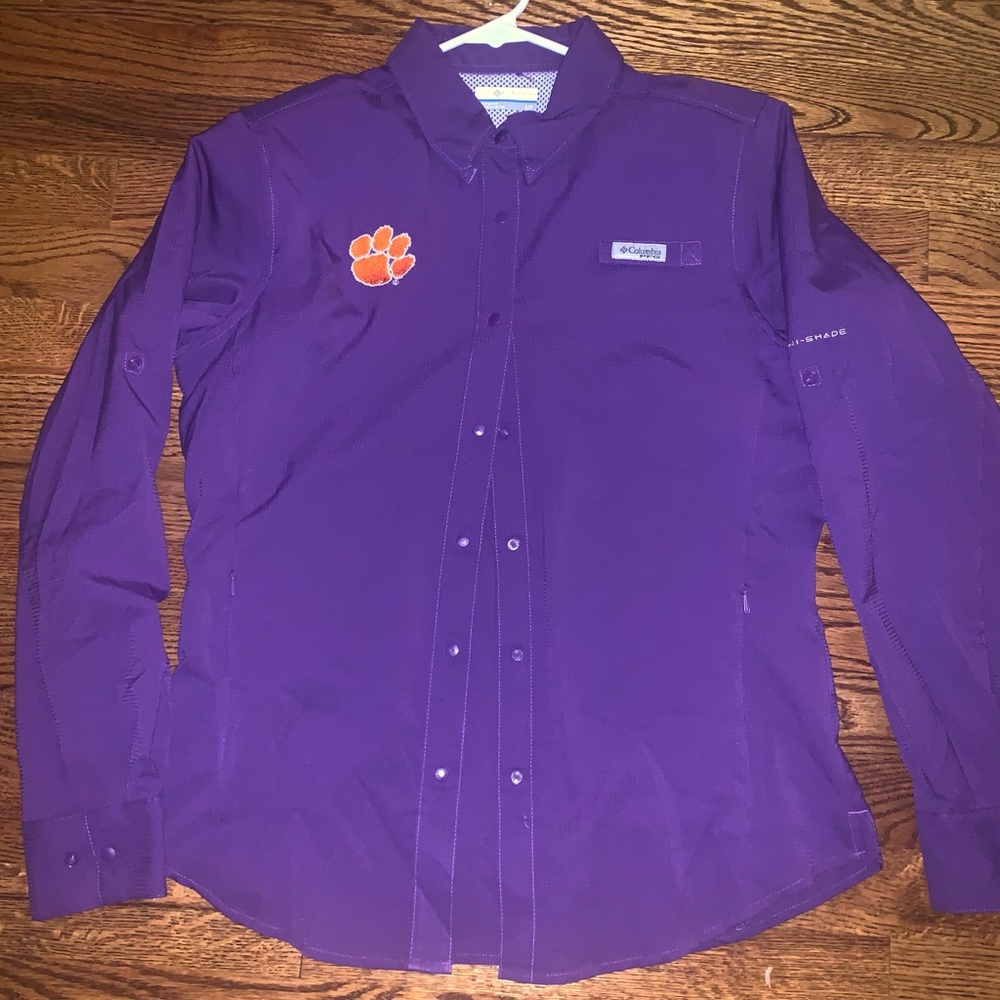 purple and orange Columbia PFG women’s small